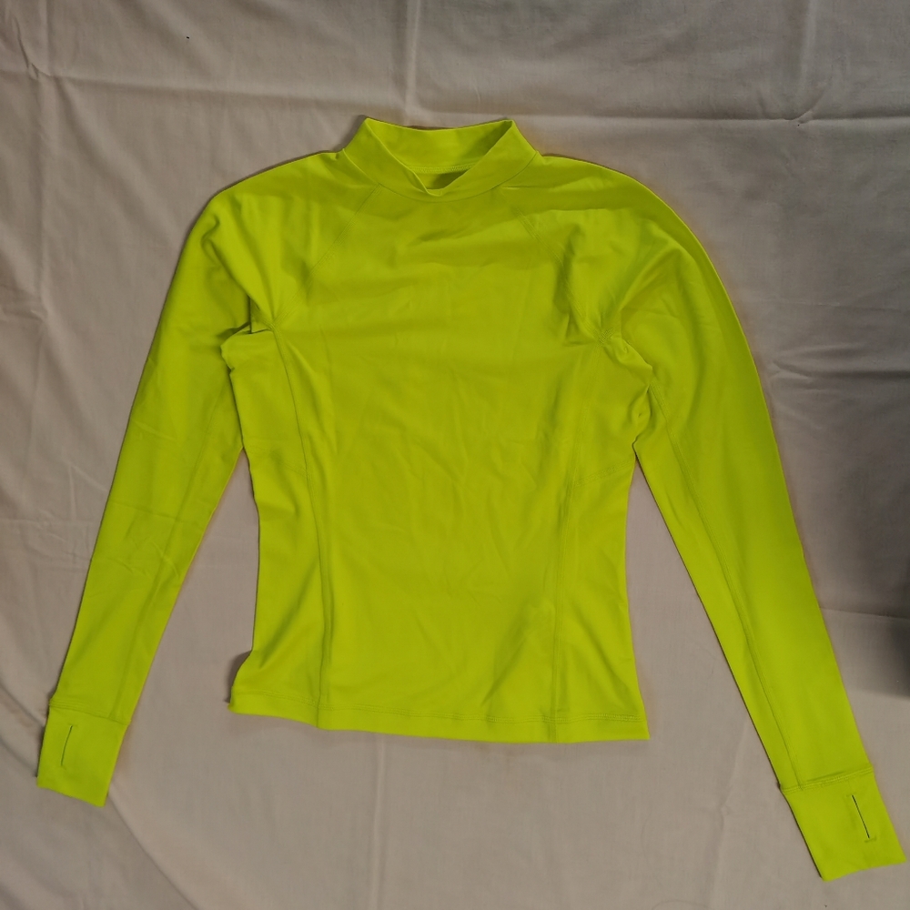 RLX Ralph Lauren Women's Yellow Mock Neck Golf Tennis Pullover Shirt S